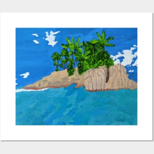 tropical island Posters and Art